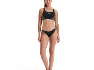 Speedo 2 Delig badkostum black/green sport